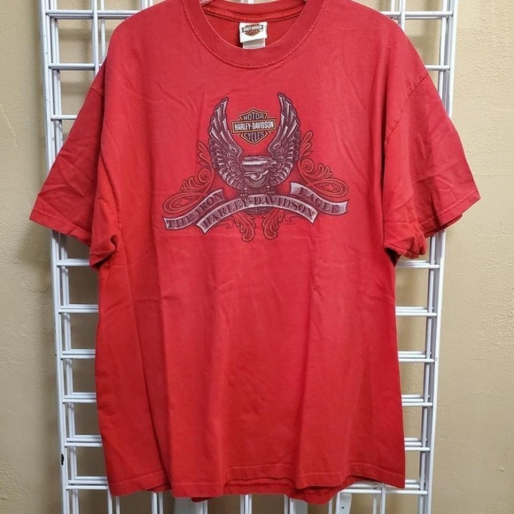 Red Harley Davidson graphic tee‎